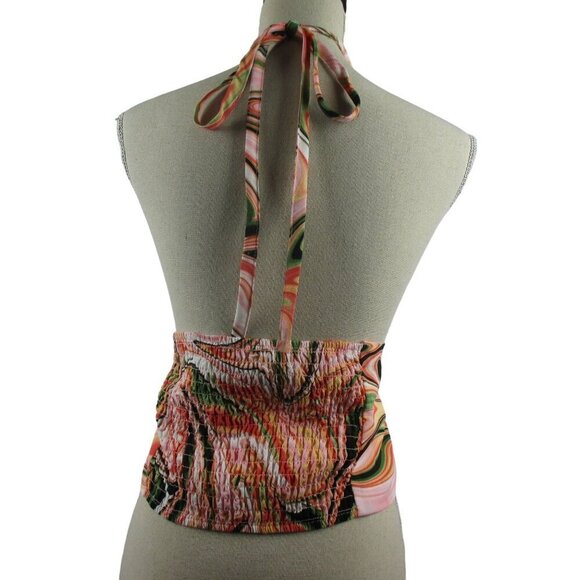 Eloquii Halter Top Ruched Boho Festival Size 22 New $64 Y2K Groovy - Picture 6 of 10